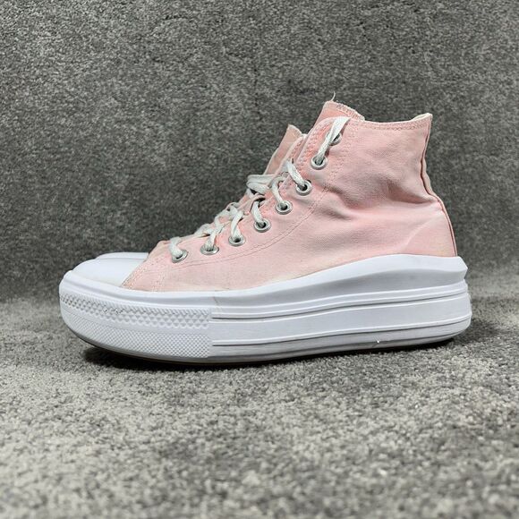Converse CT All Star Move Hi Top A03544C Women’s Size 9 Flamingo Platform Shoes - Picture 5 of 14